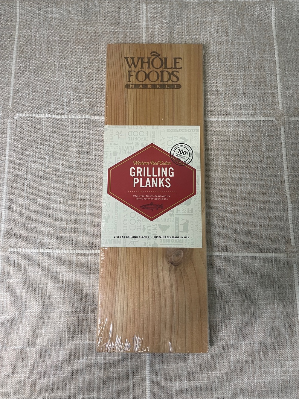 Whole Foods Market Western Red Cedar Grilling Planks 2 Pack
